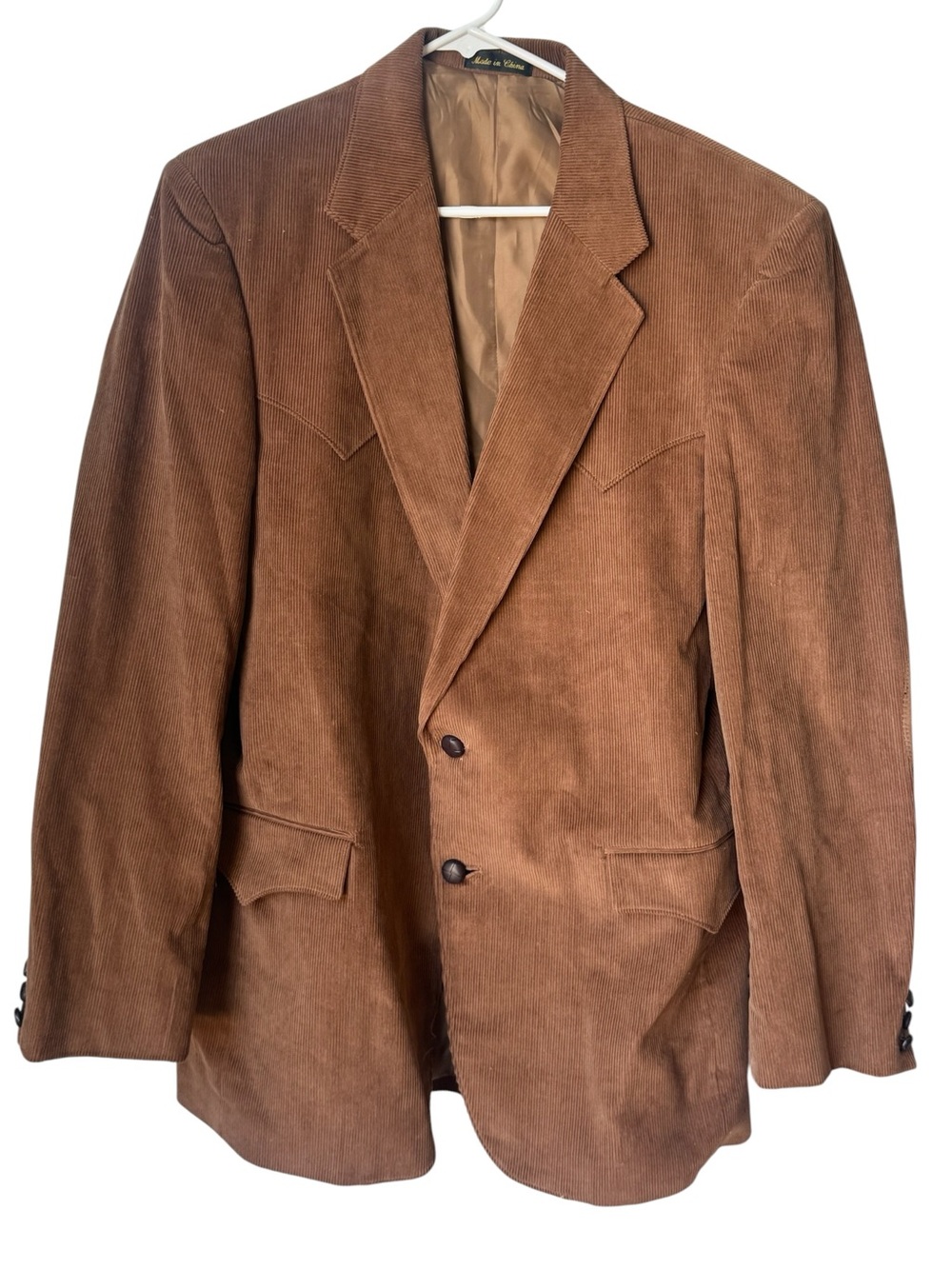 Vintage Circle S Western Men's Brown Corduroy Blazer Jacket Men’s 42L
